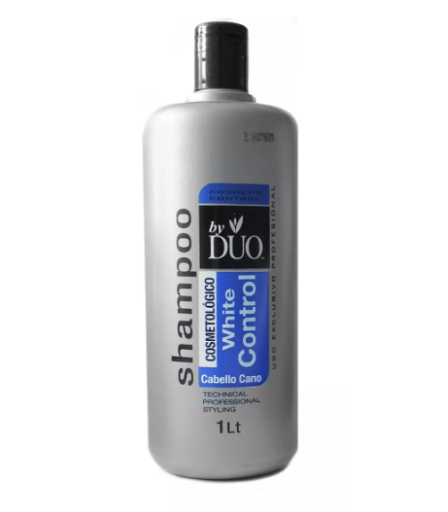 Shampoo Matizador Azul Dúo Litro Para Pelo Amarillos Y Canas