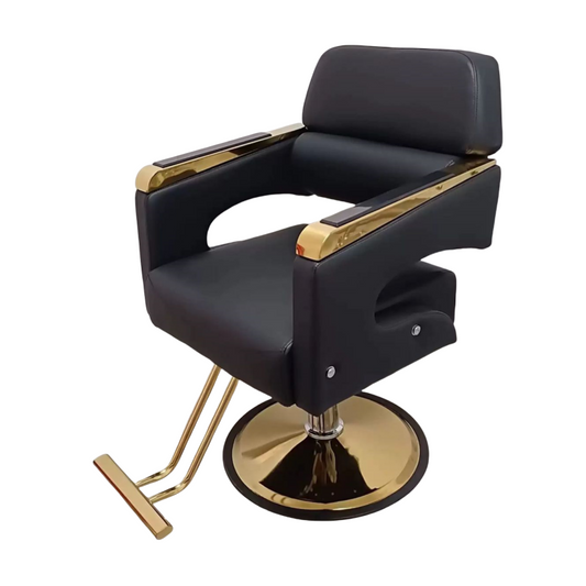 Sillón De Barbero Ergonómico Con Altura Ajustable Y Elegante