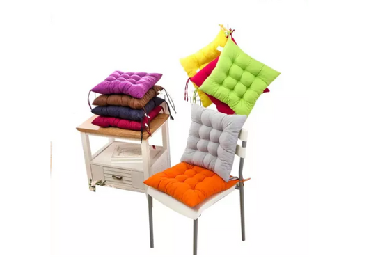 Cojines De Silla Cuadrado Liso Colores Set 6u