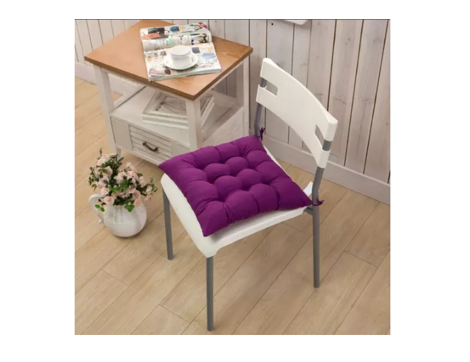 Cojines De Silla Cuadrado Liso Colores Set 6u
