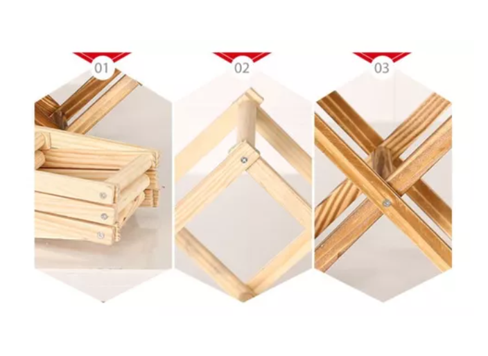 Organizador Plegable De Madera Para 10 Botellas Botellero