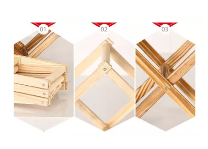 Organizador Plegable De Madera Para 10 Botellas Botellero