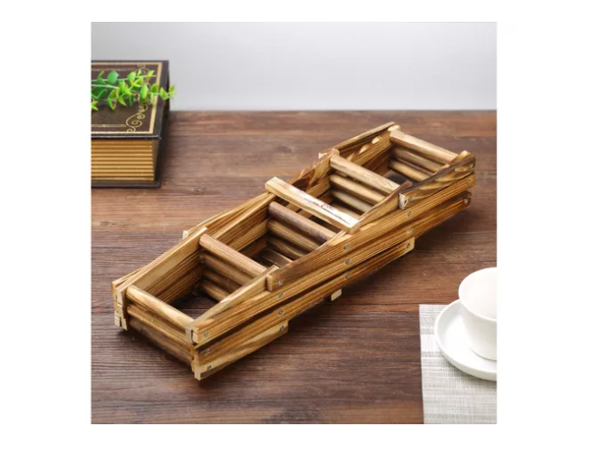 Organizador Plegable De Madera Para 10 Botellas Botellero