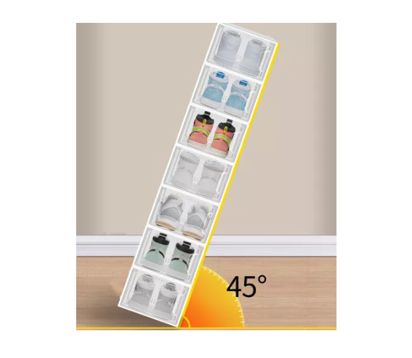 Set 4 Cajas Organizadoras De Zapatos Apilables Y Firme