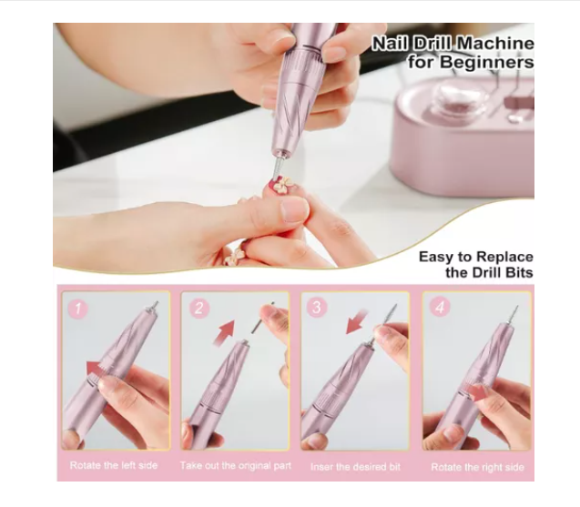 Torno Maquina Uñas Profesional 40000rpm Manicure Pedicure