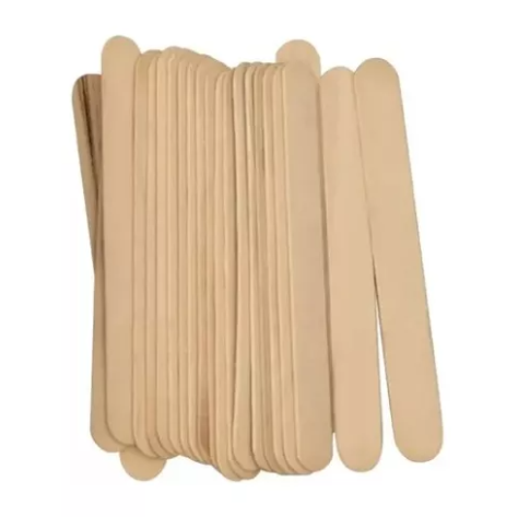 Paletas Para Depilación De Madera 100 Unidades