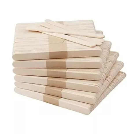 Paletas Para Depilación De Madera 100 Unidades