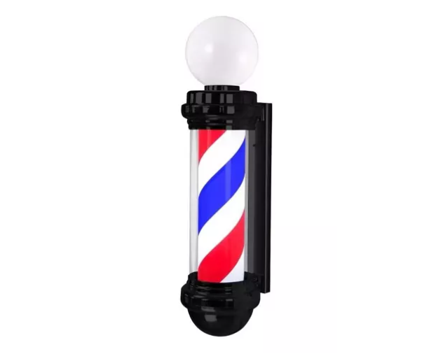 Poste De Peluquería Y Barbería Con Luz Giratoria 68CM