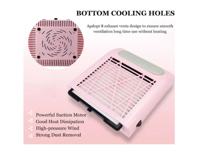 Extractor De Polvo Para Uñas 80w Manicura Pedicura Profesion