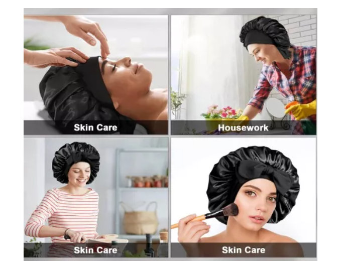 Gorro Satin Para Dormir Cabello Rizado Y Liso Evita Enredos