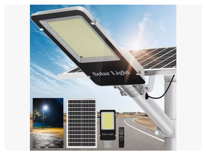 Foco Solar Exterior 1200w Luminaria Con Soporte Y Control