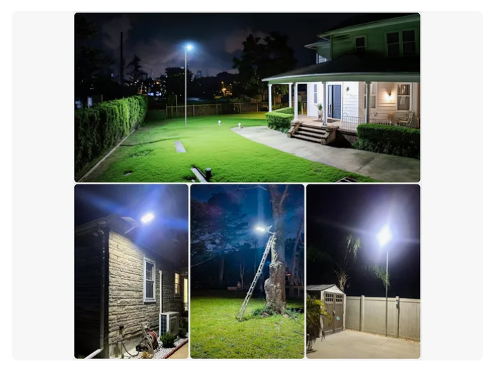 Foco Solar Exterior 1200w Luminaria Con Soporte Y Control