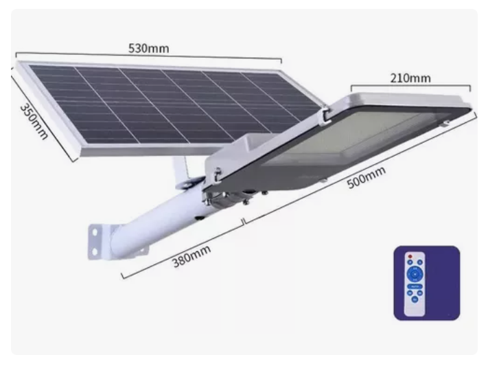Foco Solar Exterior 1200w Luminaria Con Soporte Y Control