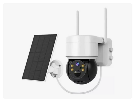 Cámara Solar Para Exteriores Ip 1080 Inalámbrica 360 Blanco