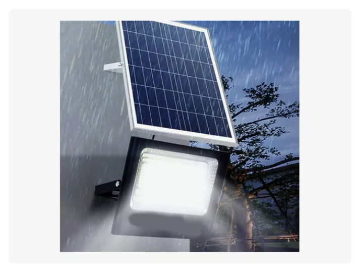 Foco Reflector Solar Interior Y Exterior 500w Color Negro