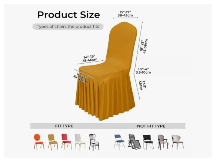 Funda Elástica Para Silla Universal De Evento