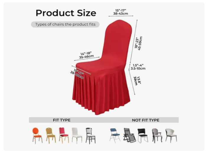 Funda Elástica Para Silla Universal De Evento