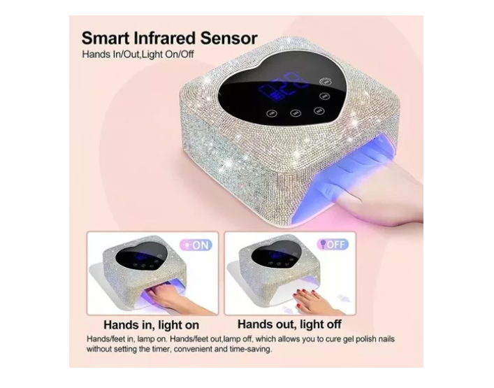 Lámpara De Uñas Led 72w Inalámbrica Recargable Luz Uv Led