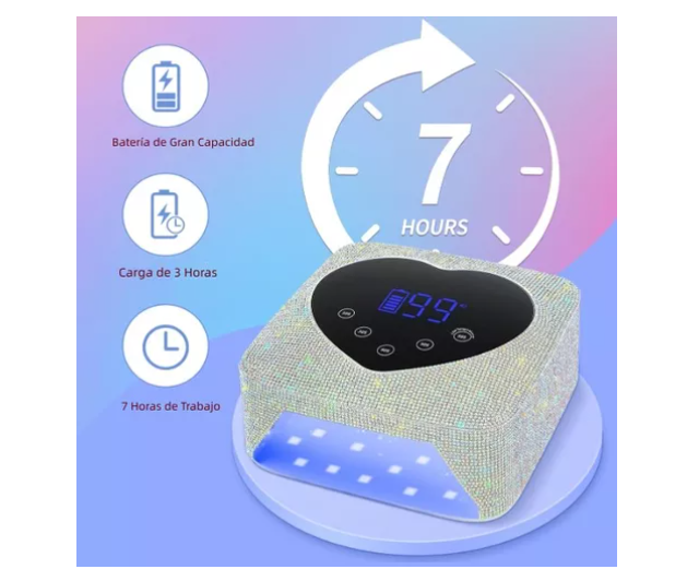 Lámpara De Uñas Led 72w Inalámbrica Recargable Luz Uv Led