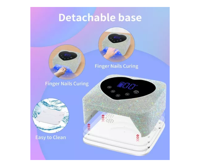 Lámpara De Uñas Led 72w Inalámbrica Recargable Luz Uv Led