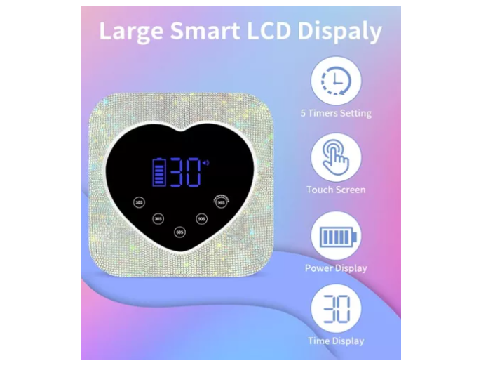 Lámpara De Uñas Led 72w Inalámbrica Recargable Luz Uv Led