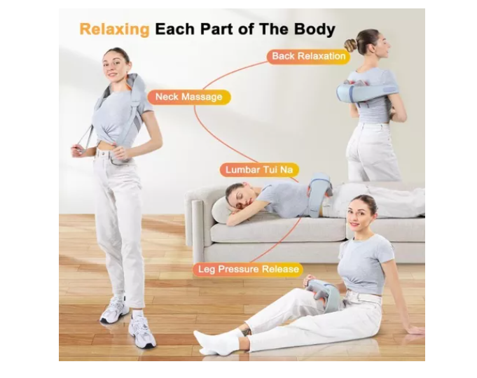 Masajeador Cervical Y De Espalda Con Calor Y Vibración