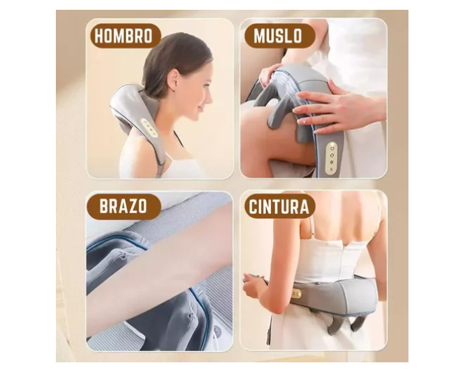 Masajeador Cervical Y De Espalda Con Calor Y Vibración