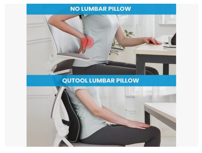 Cojin Soporte Espalda Corrector Lumbar De Silla Auto Oficina