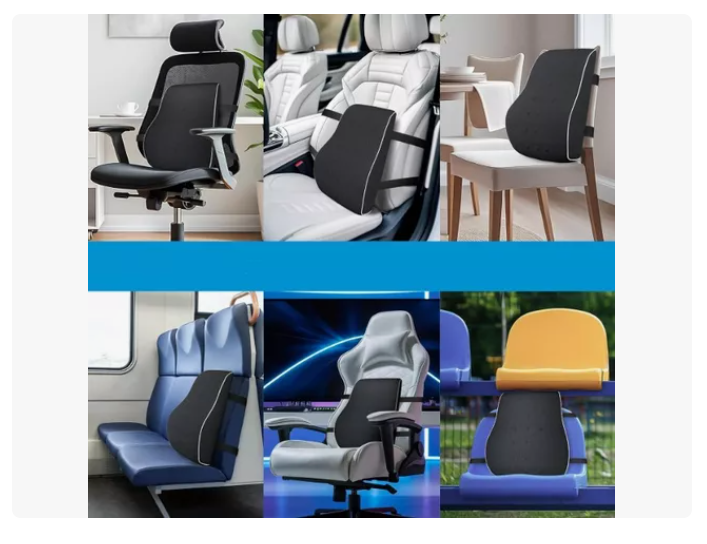 Cojin Soporte Espalda Corrector Lumbar De Silla Auto Oficina