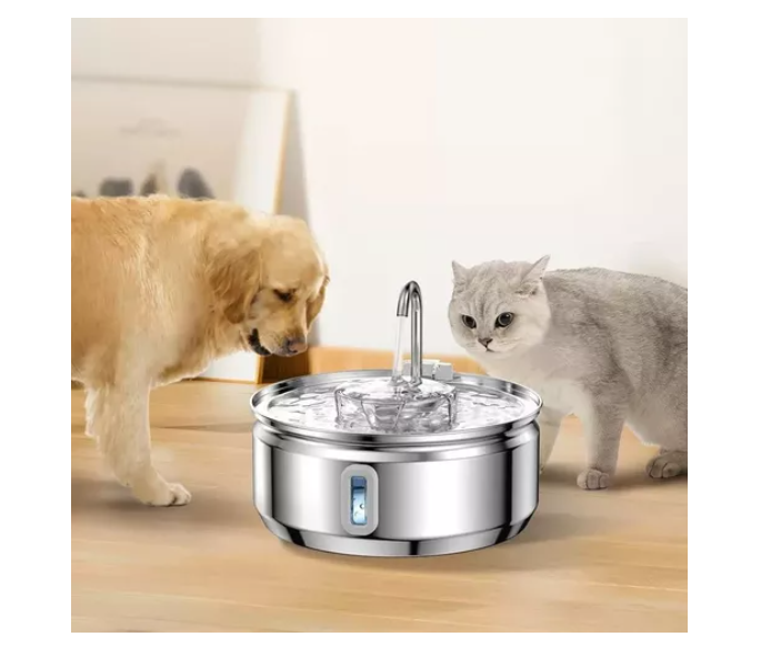 Bebedero Automático Gatos Perros Fuente Agua 3.2l Inox