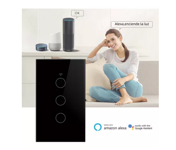Interruptor Inteligente Wifi Sin Cable 1, 2 Y 3 Canales