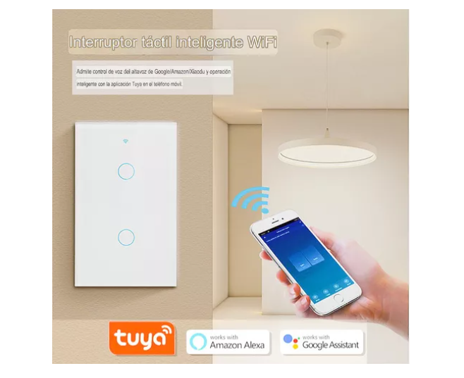 Interruptor Inteligente Wifi Sin Cable 1, 2 Y 3 Canales