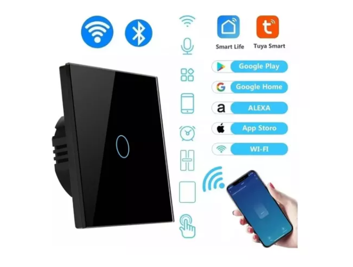 Interruptor Inteligente Wifi Sin Cable 1, 2 Y 3 Canales
