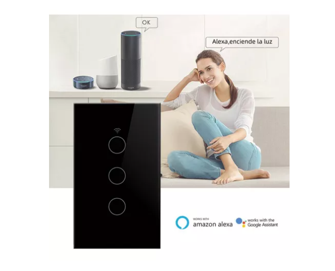 Interruptor Inteligente Wifi Sin Cable 1, 2 Y 3 Canales