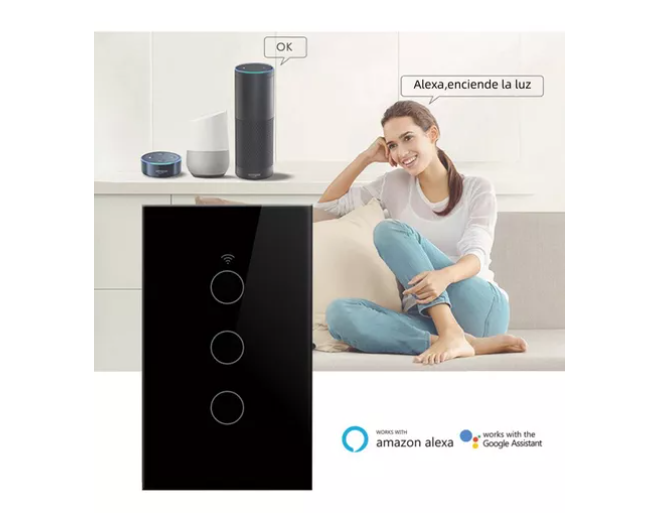 Interruptor Inteligente Wifi Sin Cable 1, 2 Y 3 Canales
