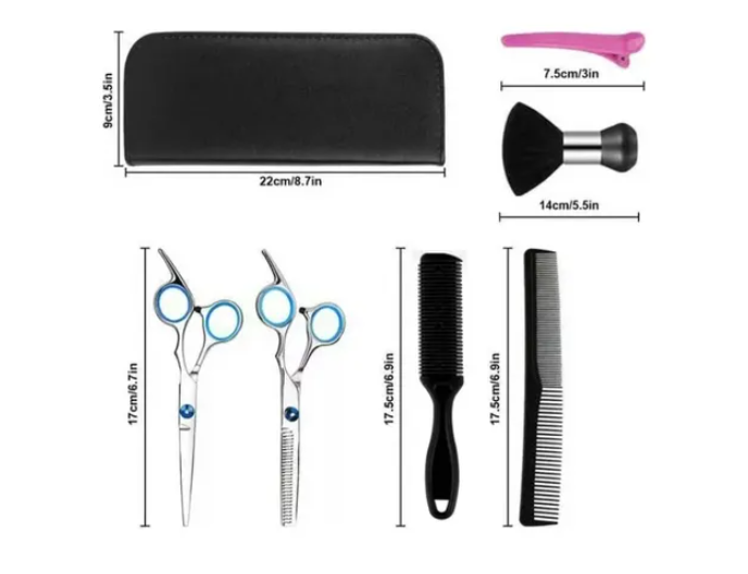 Kit De Tijeras Y Accesorios Para Peluquería 10 Unidades
