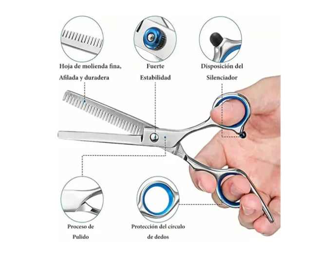 Kit De Tijeras Y Accesorios Para Peluquería 10 Unidades