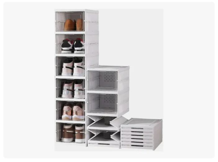 Zapatera Plegable 6 Niveles Una Pieza Firme Cajas De Zapatos