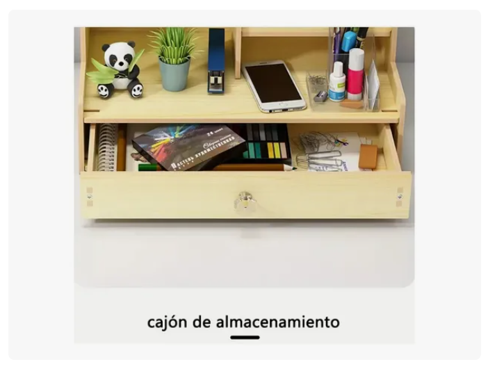 Organizador Escritorio Madera Portalápices Oficina Escuela