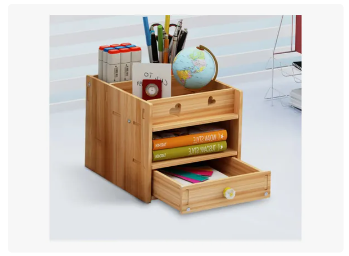Elevador Base Soporte Monitor + Organizador De Escritorio