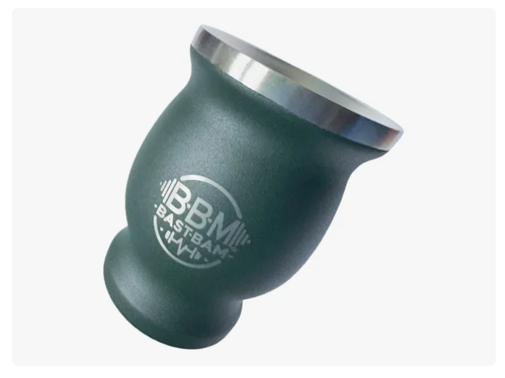 Taza De Con Bombilla Y Cepillos Set Acero Inoxidable 260ml