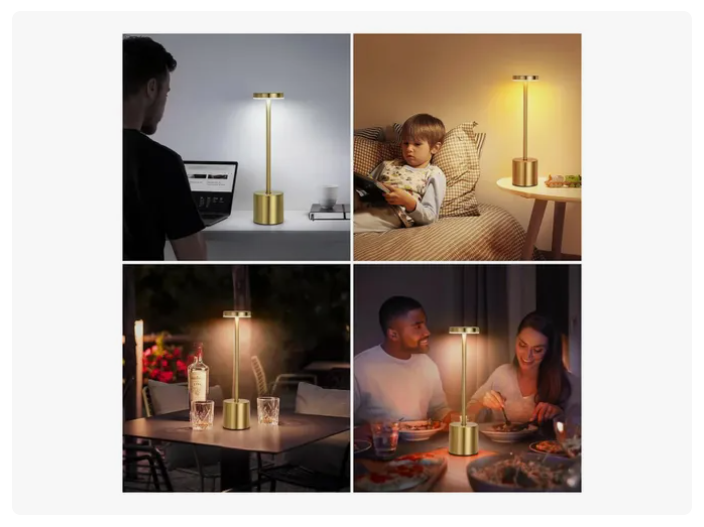 Lámpara De Mesa Recargable, Lámpara Inalámbrica Lampara Led