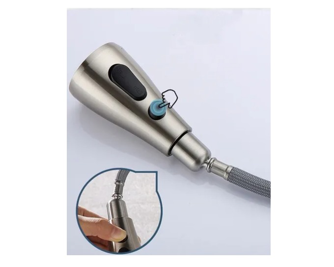 Llave Monomando Lavaplatos Extensible 3 Modos Cocina Niquel