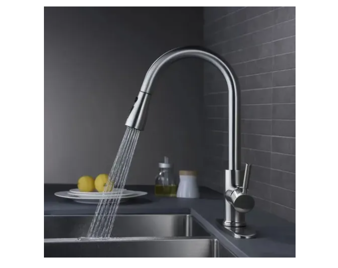 Llave Monomando Lavaplatos Extensible 3 Modos Cocina Niquel