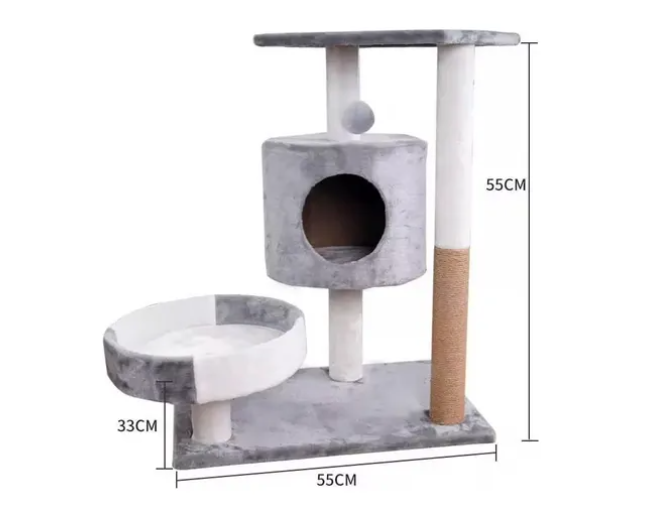 Casa De Árbol Con Rascador Para Gatos - Plataforma Para Gato