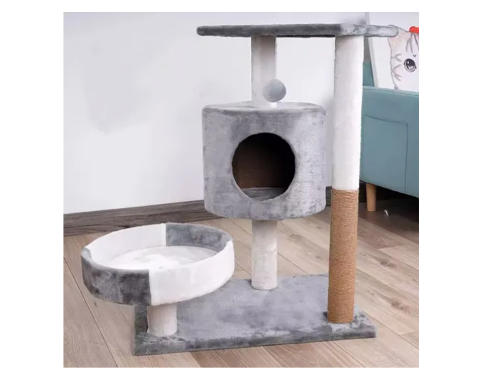 Casa De Árbol Con Rascador Para Gatos - Plataforma Para Gato