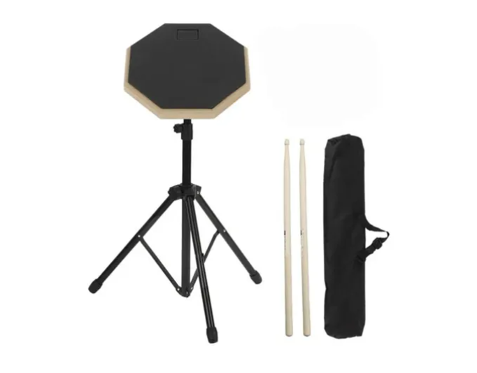 Pad De Práctica Con Atril Y Bolso Y Baquetas