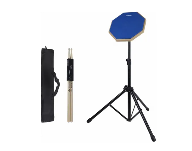 Pad De Práctica Con Atril Y Bolso Y Baquetas
