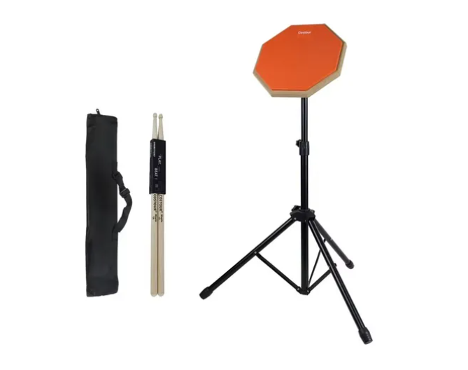 Pad De Práctica Con Atril Y Bolso Y Baquetas