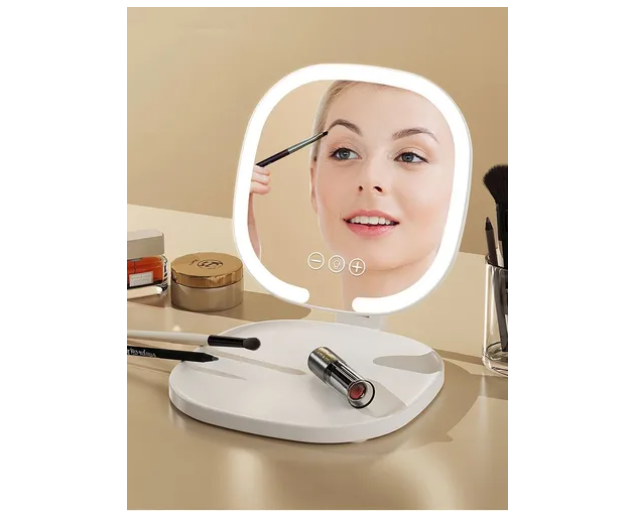 Espejo Tactil Portatil Para Maquillaje Con Luz Led